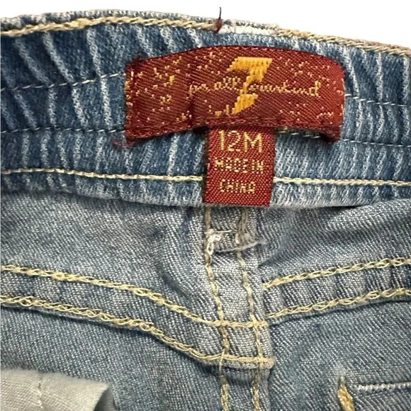 7 For All Mankind | Infant Split Hem Skinny Jeans (12 mos) 👖 - Picture 6 of 7